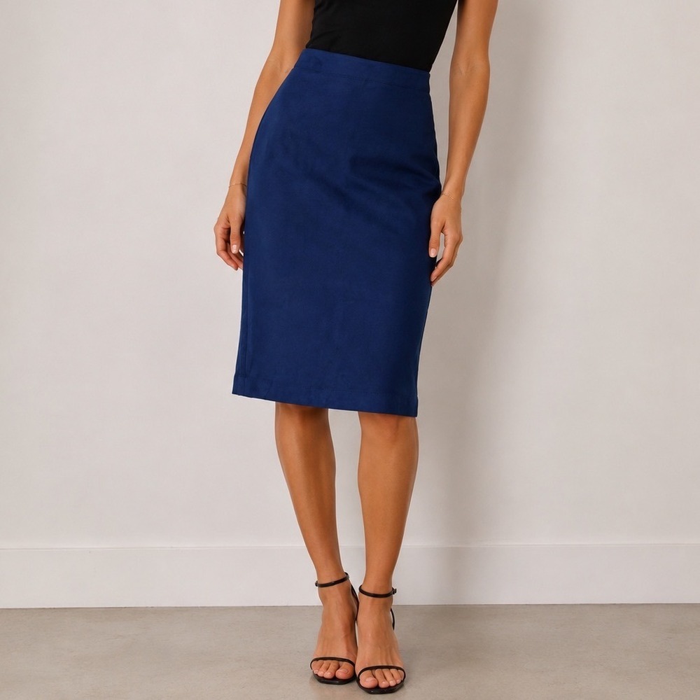 BCBGMaxAzria Royal Blue High-Waist Pencil Skirt